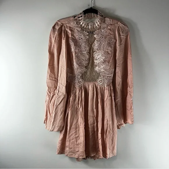 Free People Divine Mini Dress in Rose Whimsical Fairy   Women’s Dress Size 4 - Picture 2 of 12